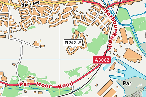 PL24 2JW map - OS VectorMap District (Ordnance Survey)