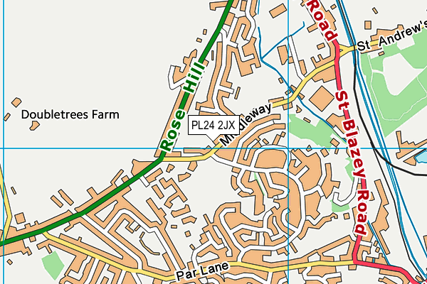 PL24 2JX map - OS VectorMap District (Ordnance Survey)