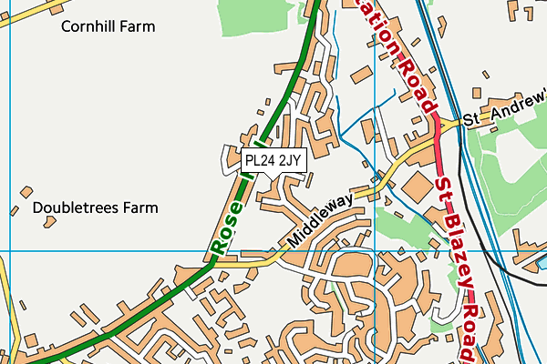 PL24 2JY map - OS VectorMap District (Ordnance Survey)