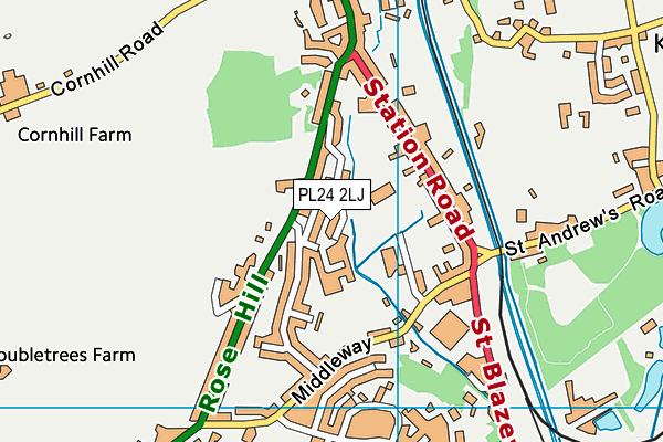 PL24 2LJ map - OS VectorMap District (Ordnance Survey)