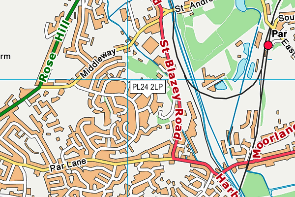 PL24 2LP map - OS VectorMap District (Ordnance Survey)