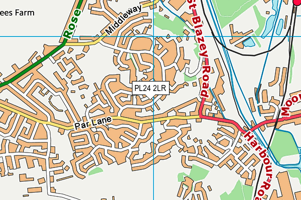 PL24 2LR map - OS VectorMap District (Ordnance Survey)