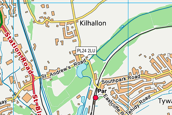 PL24 2LU map - OS VectorMap District (Ordnance Survey)