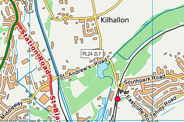 PL24 2LY map - OS VectorMap District (Ordnance Survey)