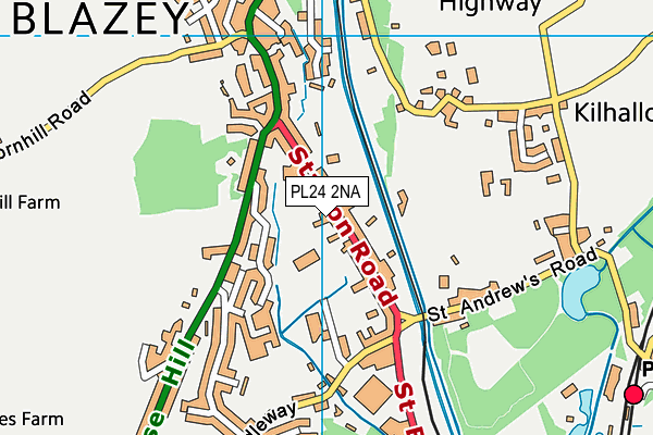 PL24 2NA map - OS VectorMap District (Ordnance Survey)