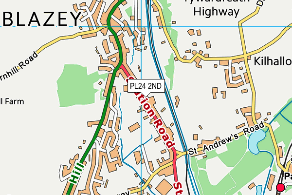 Blaise Park map (PL24 2ND) - OS VectorMap District (Ordnance Survey)
