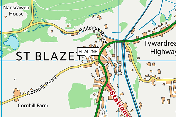 PL24 2NP map - OS VectorMap District (Ordnance Survey)