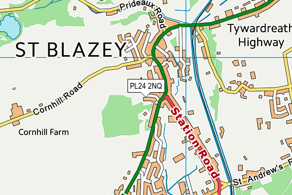 PL24 2NQ map - OS VectorMap District (Ordnance Survey)