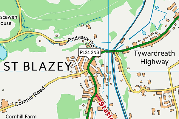 Map of ST BLAZEY SERVICE STATION LTD at district scale