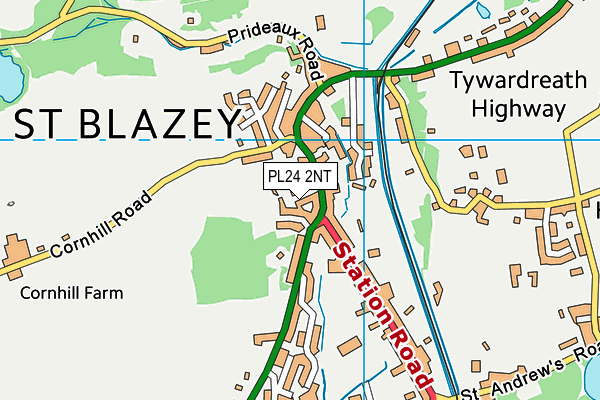 PL24 2NT map - OS VectorMap District (Ordnance Survey)