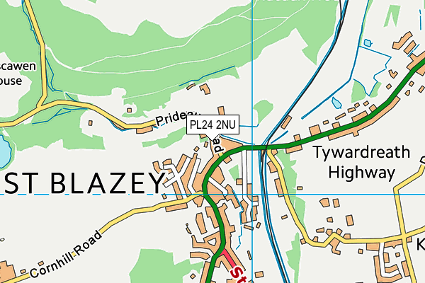 PL24 2NU map - OS VectorMap District (Ordnance Survey)