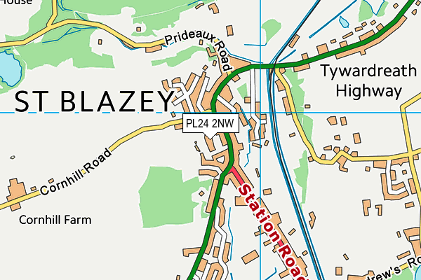 PL24 2NW map - OS VectorMap District (Ordnance Survey)