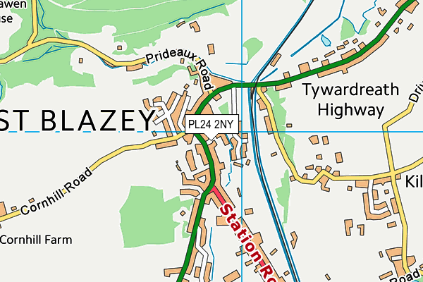 PL24 2NY map - OS VectorMap District (Ordnance Survey)