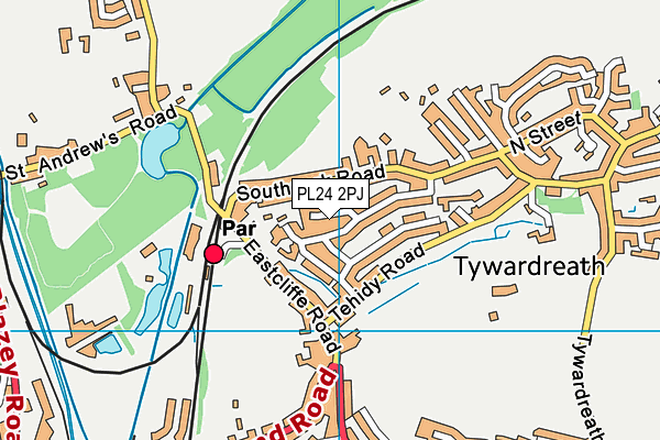 PL24 2PJ map - OS VectorMap District (Ordnance Survey)