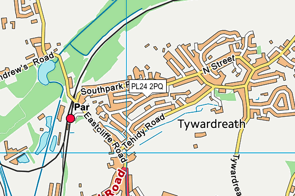 PL24 2PQ map - OS VectorMap District (Ordnance Survey)