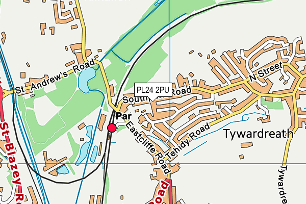 PL24 2PU map - OS VectorMap District (Ordnance Survey)