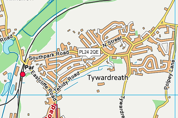 PL24 2QE map - OS VectorMap District (Ordnance Survey)