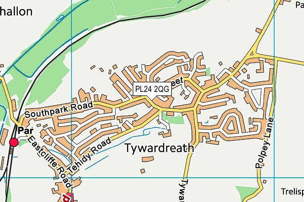 PL24 2QG map - OS VectorMap District (Ordnance Survey)