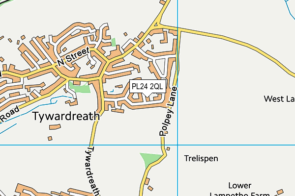 PL24 2QL map - OS VectorMap District (Ordnance Survey)