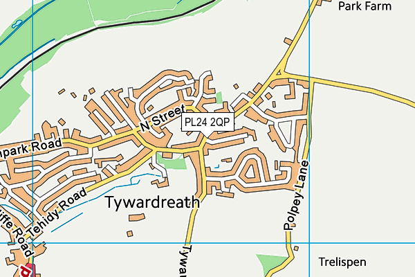 PL24 2QP map - OS VectorMap District (Ordnance Survey)