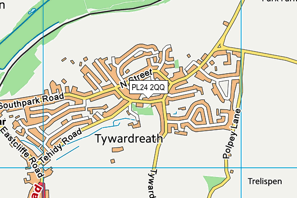 PL24 2QQ map - OS VectorMap District (Ordnance Survey)