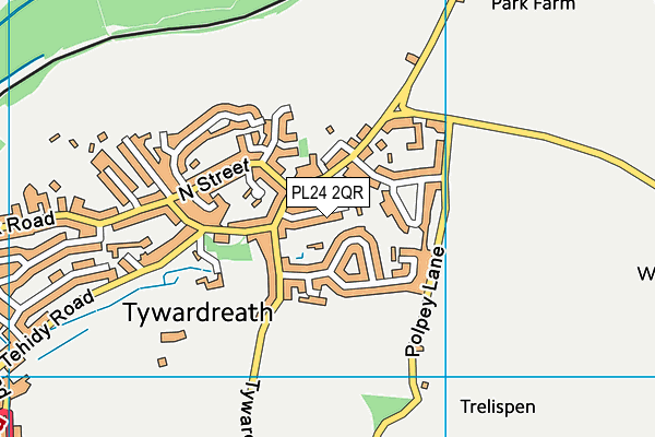 PL24 2QR map - OS VectorMap District (Ordnance Survey)