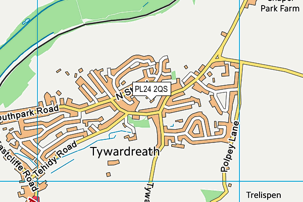 PL24 2QS map - OS VectorMap District (Ordnance Survey)