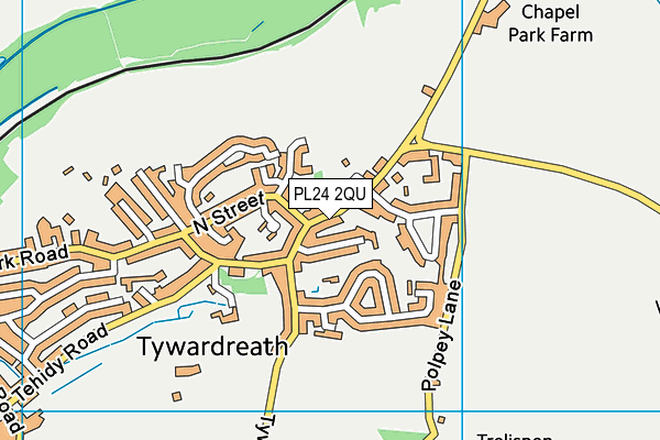 PL24 2QU map - OS VectorMap District (Ordnance Survey)