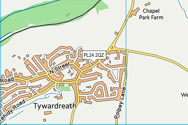 PL24 2QZ map - OS VectorMap District (Ordnance Survey)