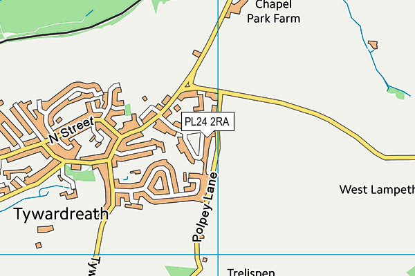 PL24 2RA map - OS VectorMap District (Ordnance Survey)