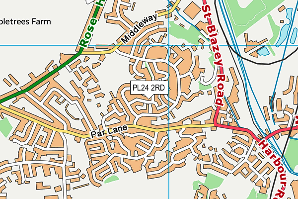 PL24 2RD map - OS VectorMap District (Ordnance Survey)