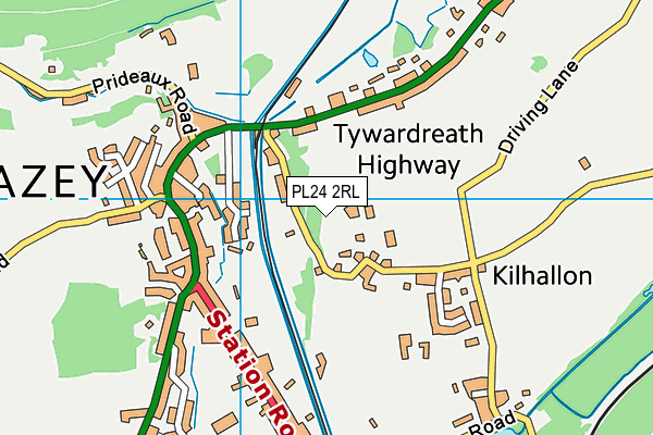 PL24 2RL map - OS VectorMap District (Ordnance Survey)