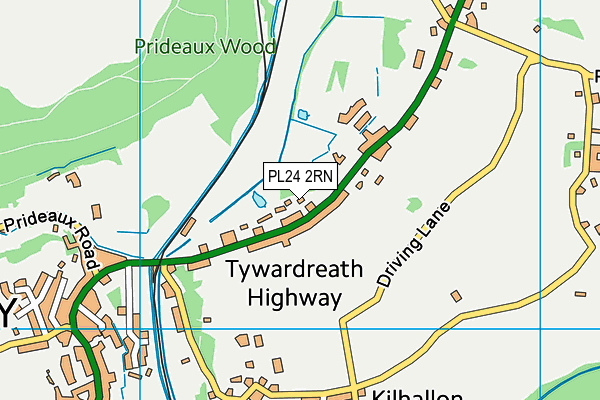 PL24 2RN map - OS VectorMap District (Ordnance Survey)