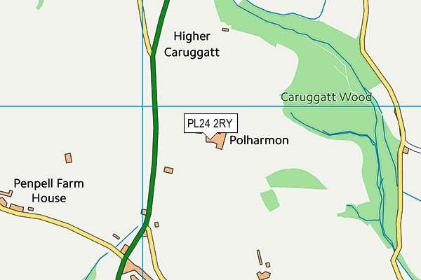 PL24 2RY map - OS VectorMap District (Ordnance Survey)