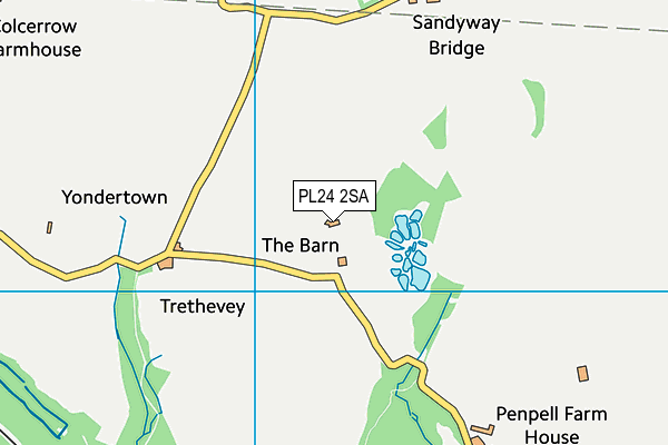 PL24 2SA map - OS VectorMap District (Ordnance Survey)