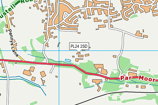 PL24 2SD map - OS VectorMap District (Ordnance Survey)