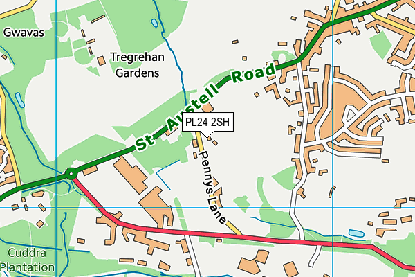 PL24 2SH map - OS VectorMap District (Ordnance Survey)