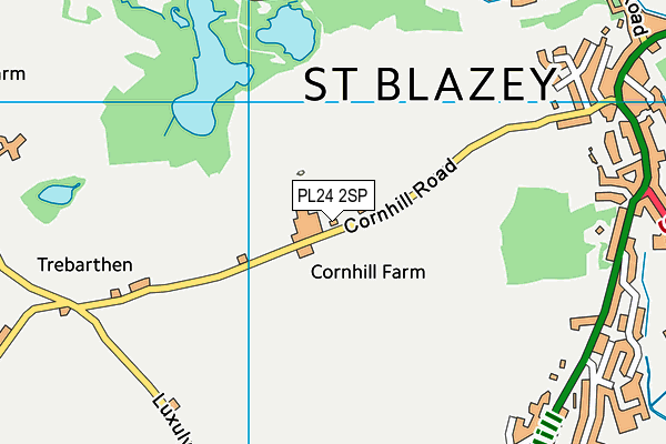 PL24 2SP map - OS VectorMap District (Ordnance Survey)