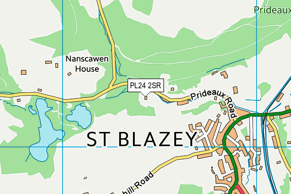 PL24 2SR map - OS VectorMap District (Ordnance Survey)