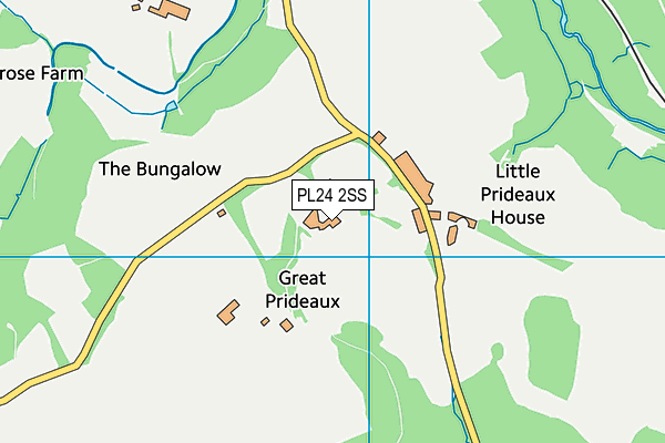 PL24 2SS map - OS VectorMap District (Ordnance Survey)