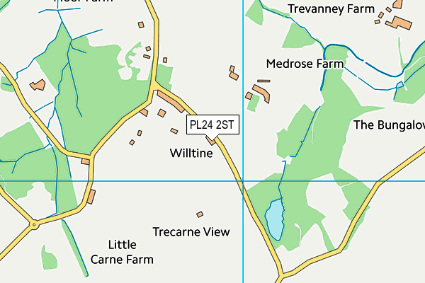 PL24 2ST map - OS VectorMap District (Ordnance Survey)