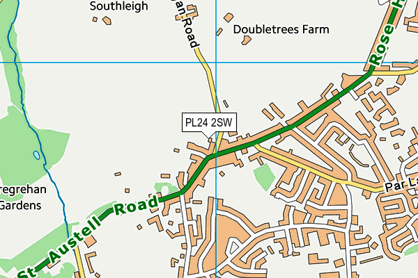 PL24 2SW map - OS VectorMap District (Ordnance Survey)