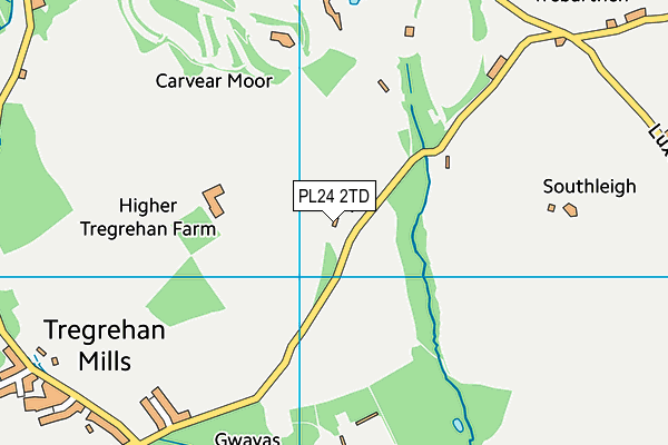 PL24 2TD map - OS VectorMap District (Ordnance Survey)