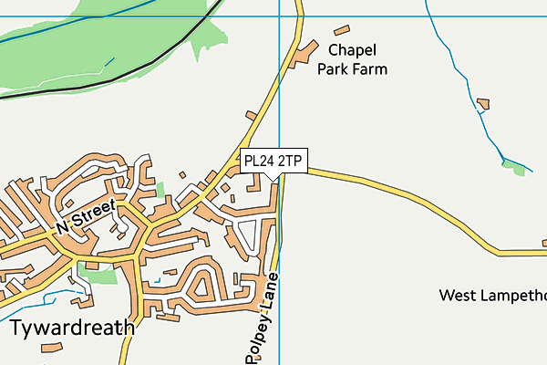 PL24 2TP map - OS VectorMap District (Ordnance Survey)