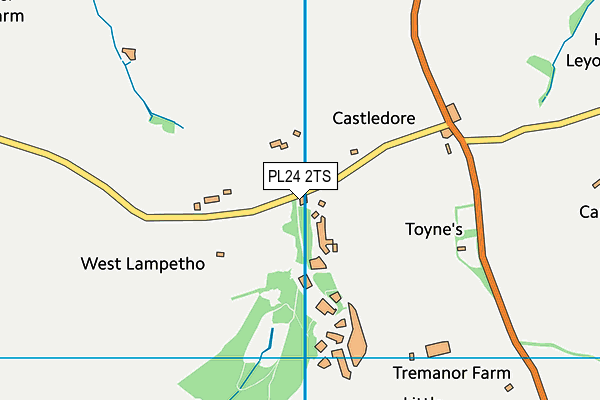 PL24 2TS map - OS VectorMap District (Ordnance Survey)