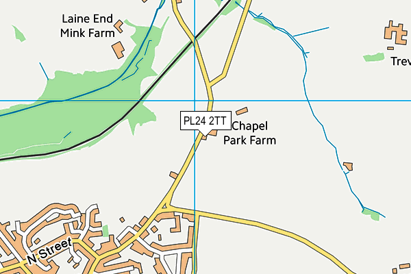 PL24 2TT map - OS VectorMap District (Ordnance Survey)