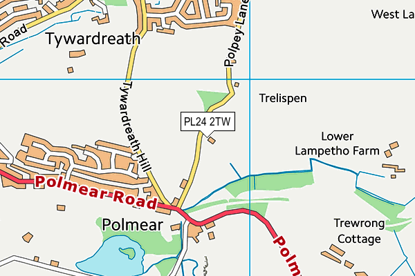 PL24 2TW map - OS VectorMap District (Ordnance Survey)