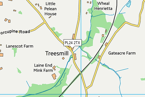 PL24 2TX map - OS VectorMap District (Ordnance Survey)