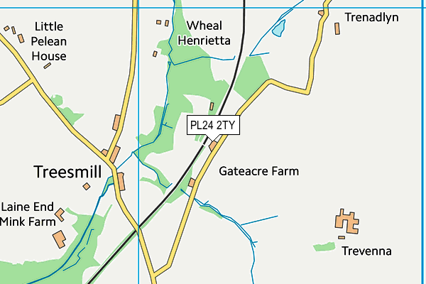 PL24 2TY map - OS VectorMap District (Ordnance Survey)