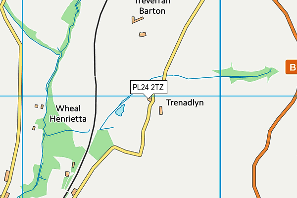 PL24 2TZ map - OS VectorMap District (Ordnance Survey)